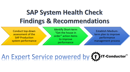 SAP System Health Check powered by IT-Conductor