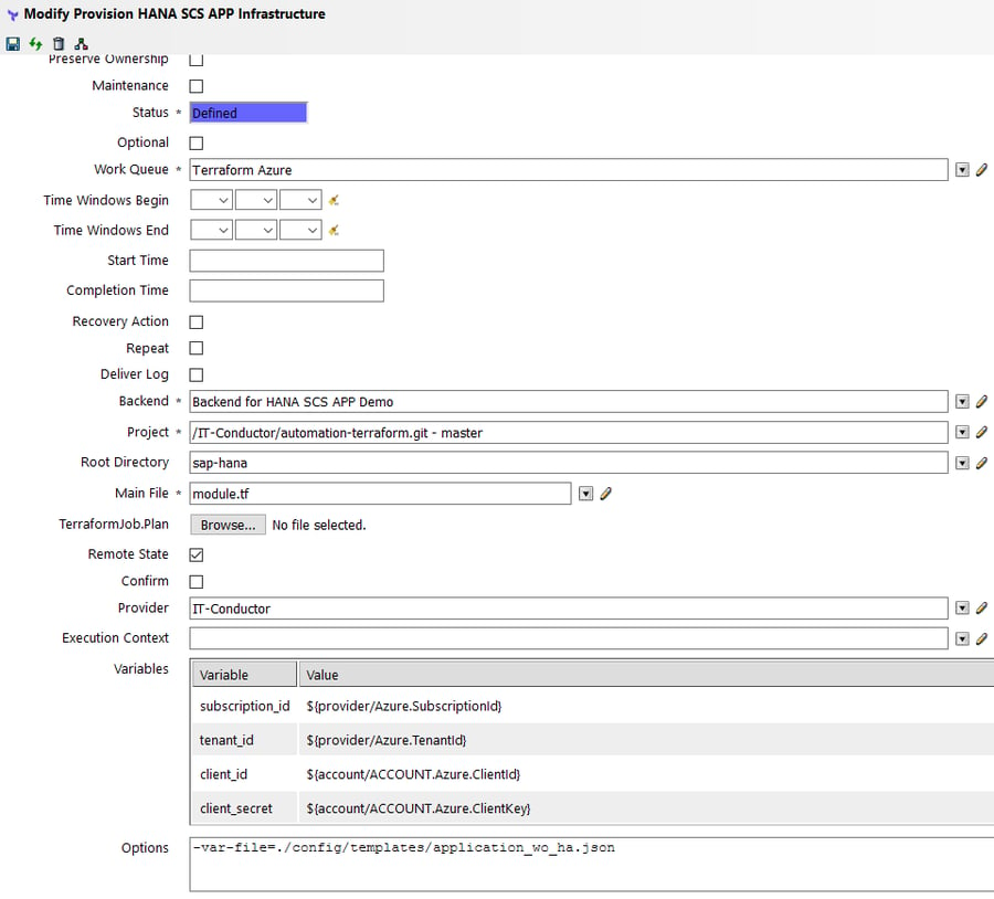 Making Terraform Job