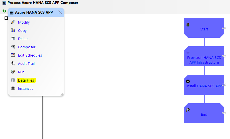 Multiple data files in process definition