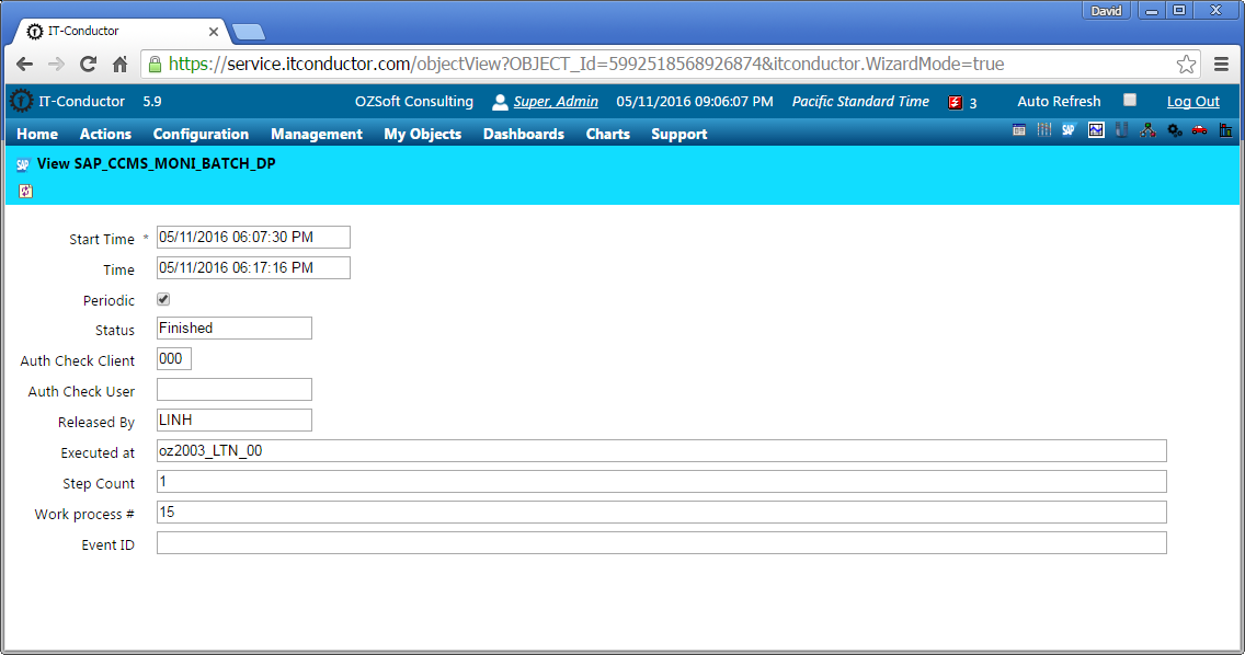 IT-Conductor SAP Jobs Monitoring Details