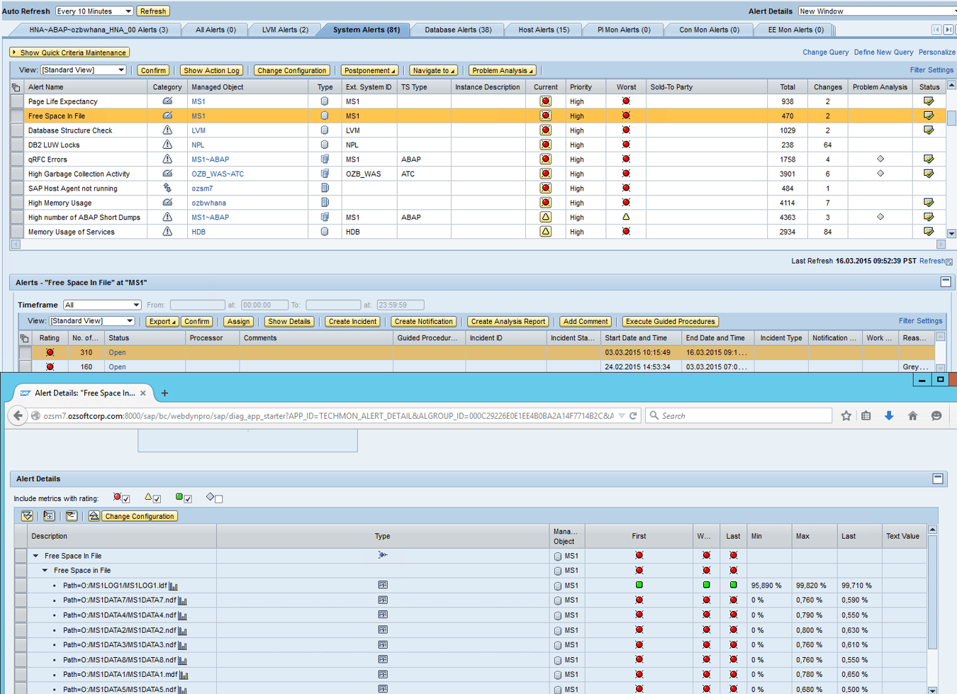 SAP Solution Manager Technical Monitoring