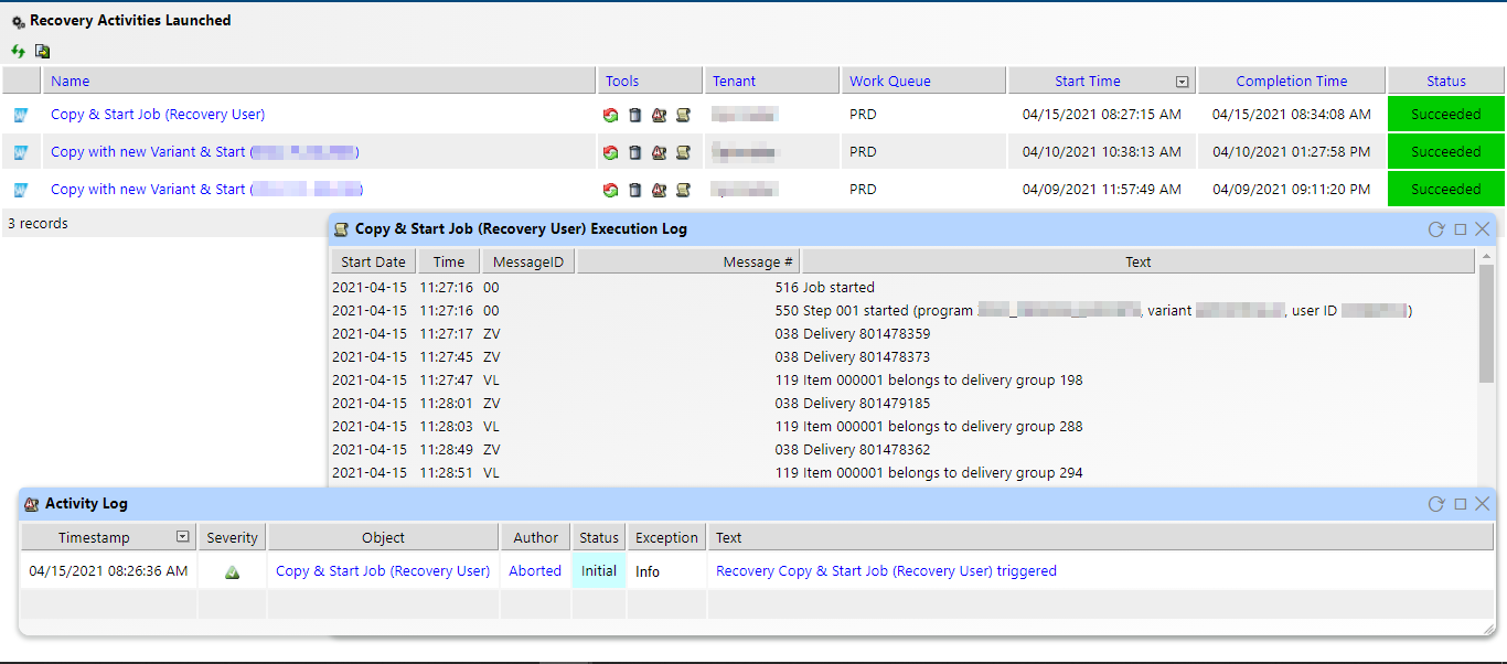 Recovery Activities in IT-Conductor