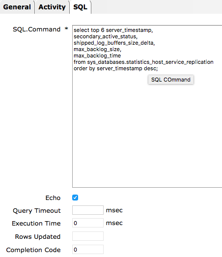 IT-Conductor SQL Activity Editor