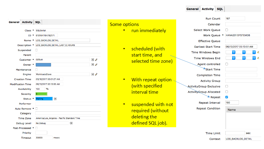 Log Backup Activity Detail