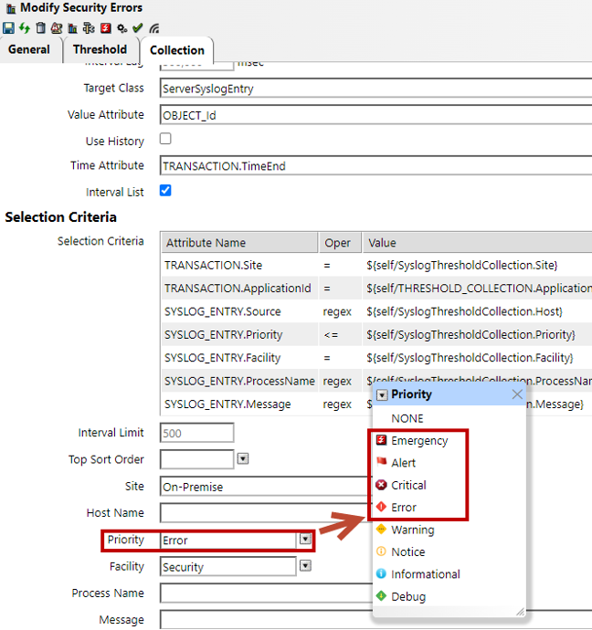 Syslog Priority - Audit Level