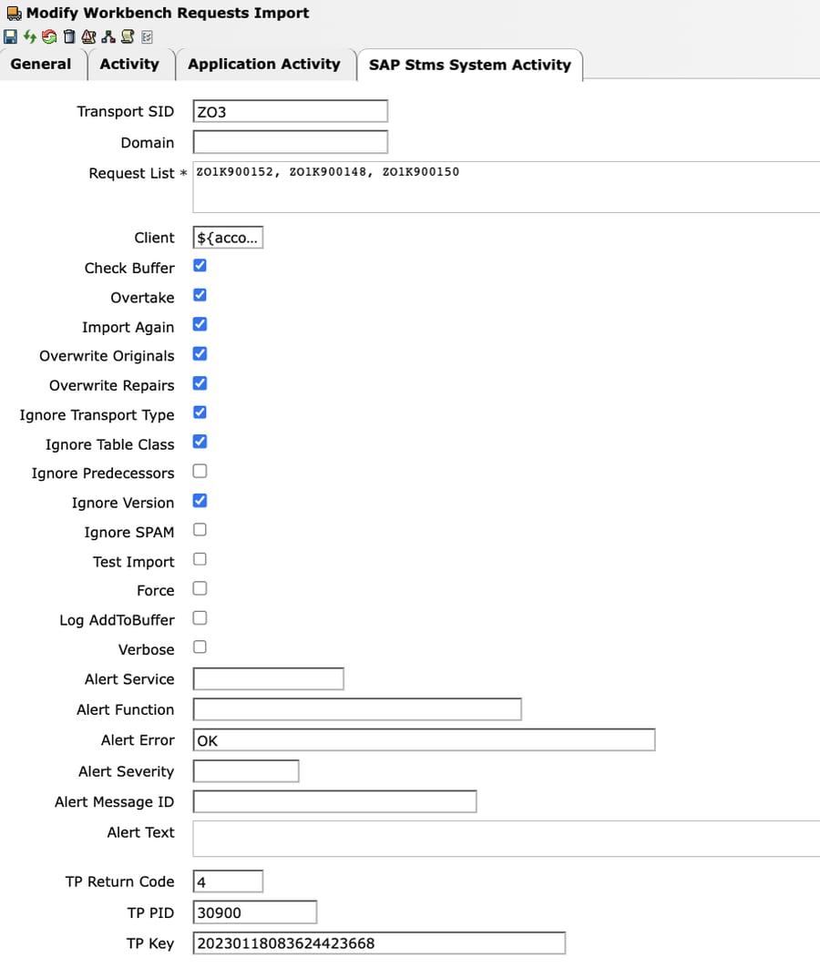 Transport Request Processing