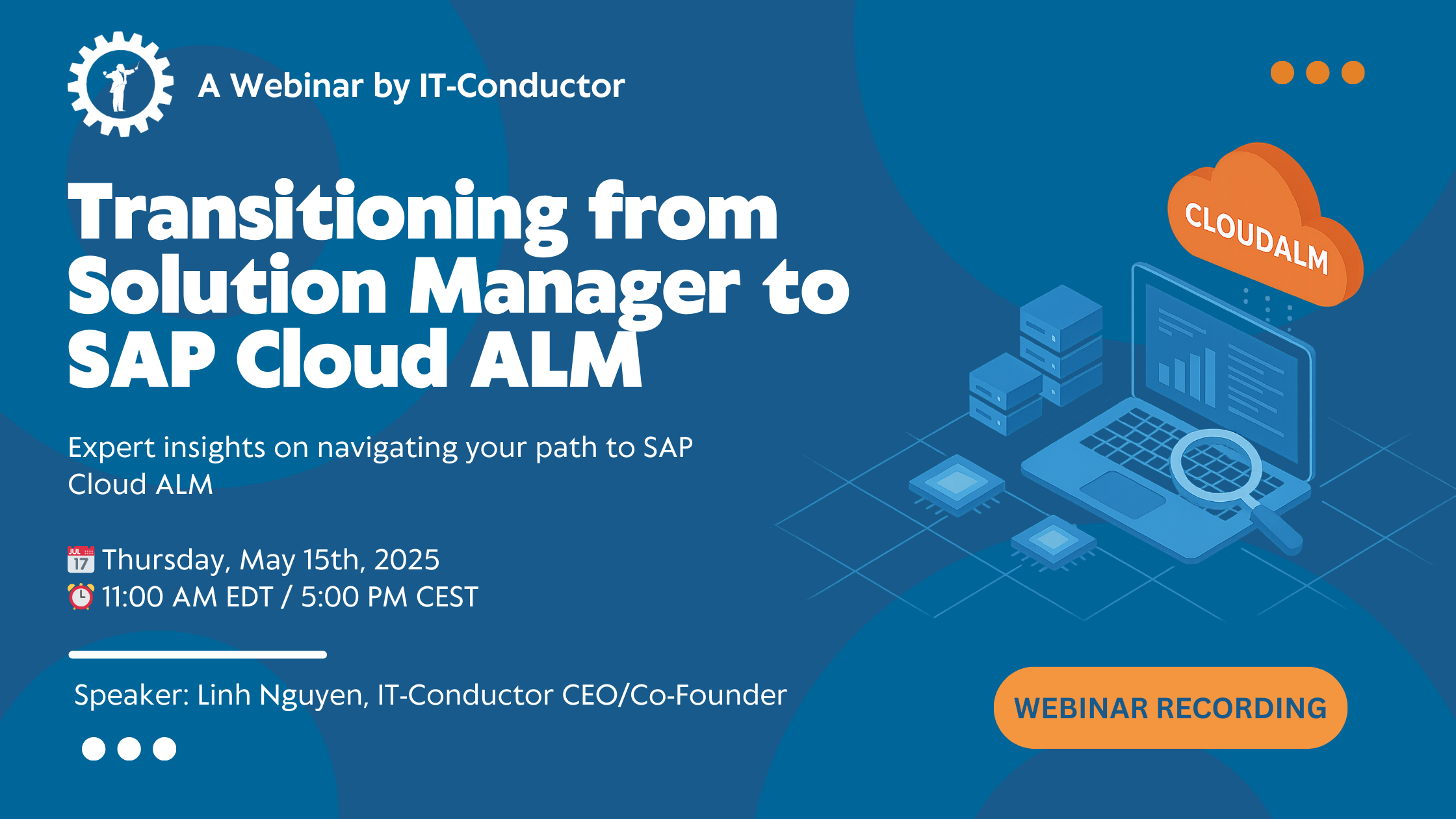 Transitioning from Solution Manager to SAP Cloud ALM