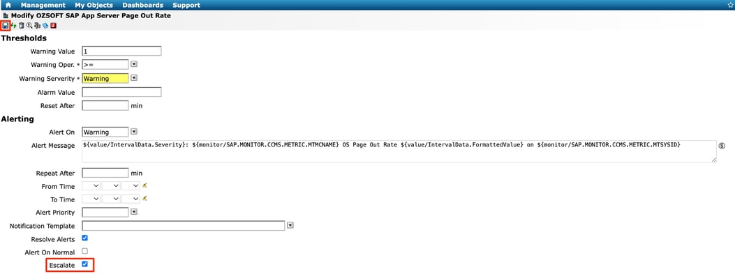 Enabling Escalation Rules