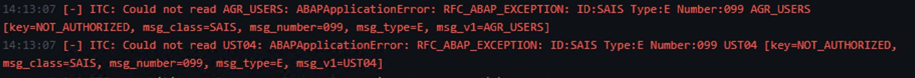 ABAP application error