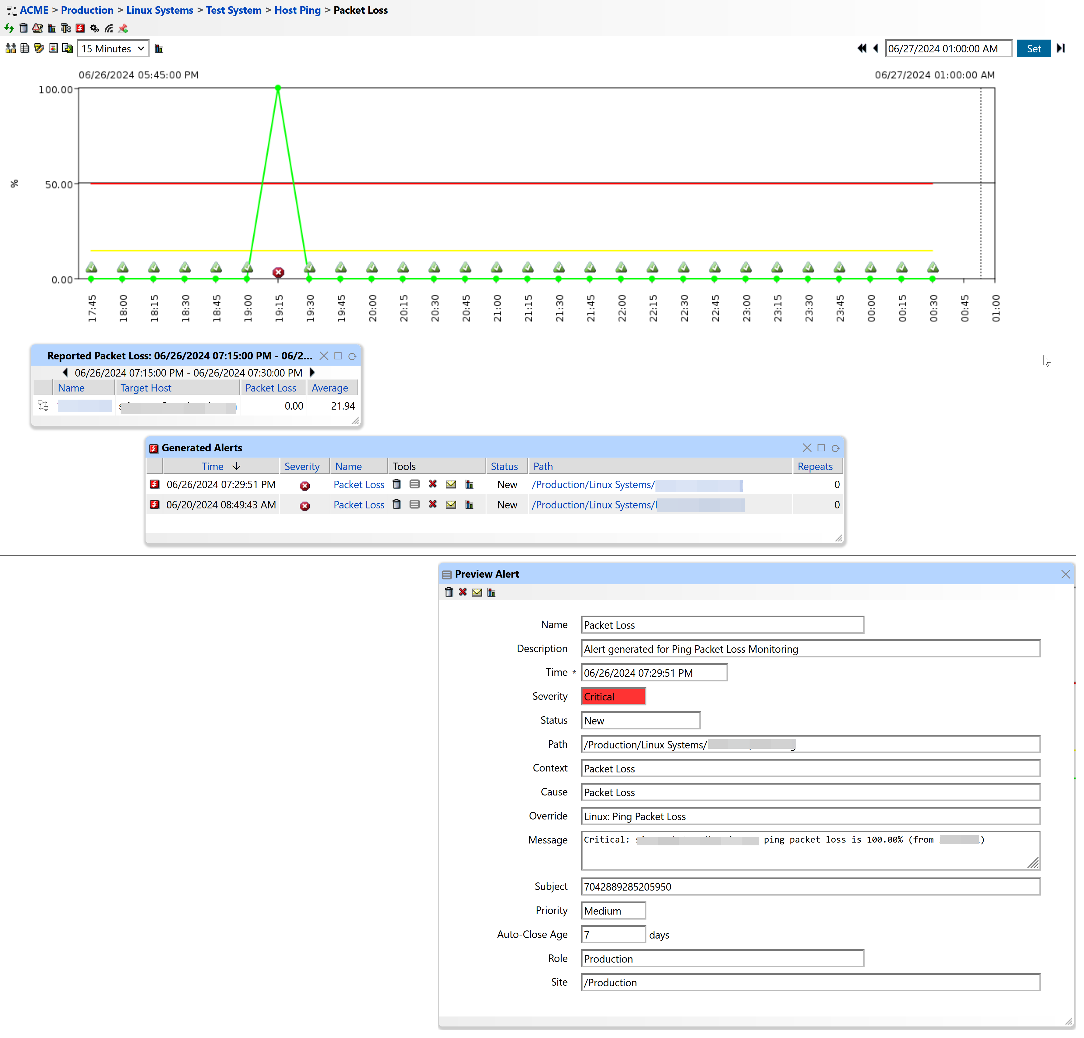 Packet Loss Monitoring