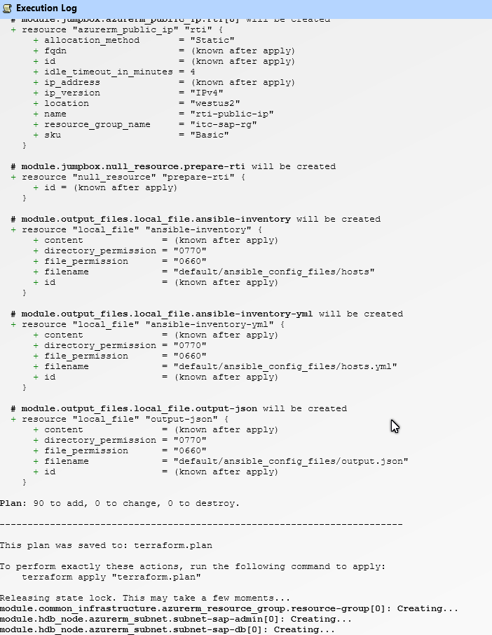 Resource Provisioning Execution Logs