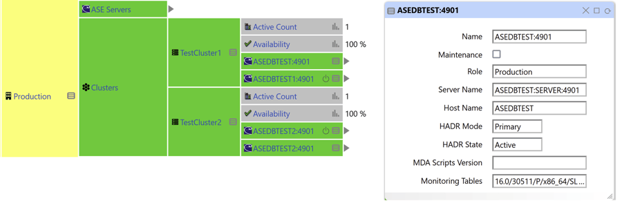 ASE Database Cluster Monitoring