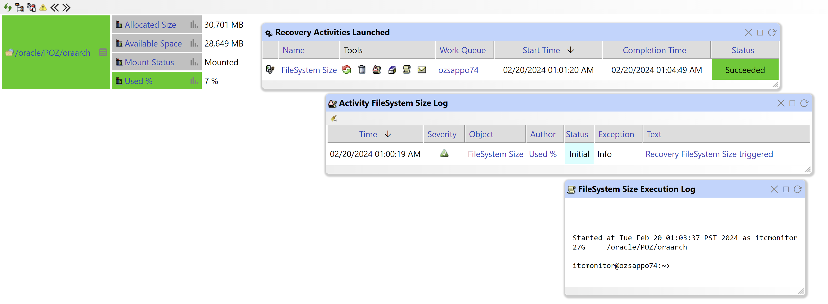 Filesystem Size Auto-Remediation