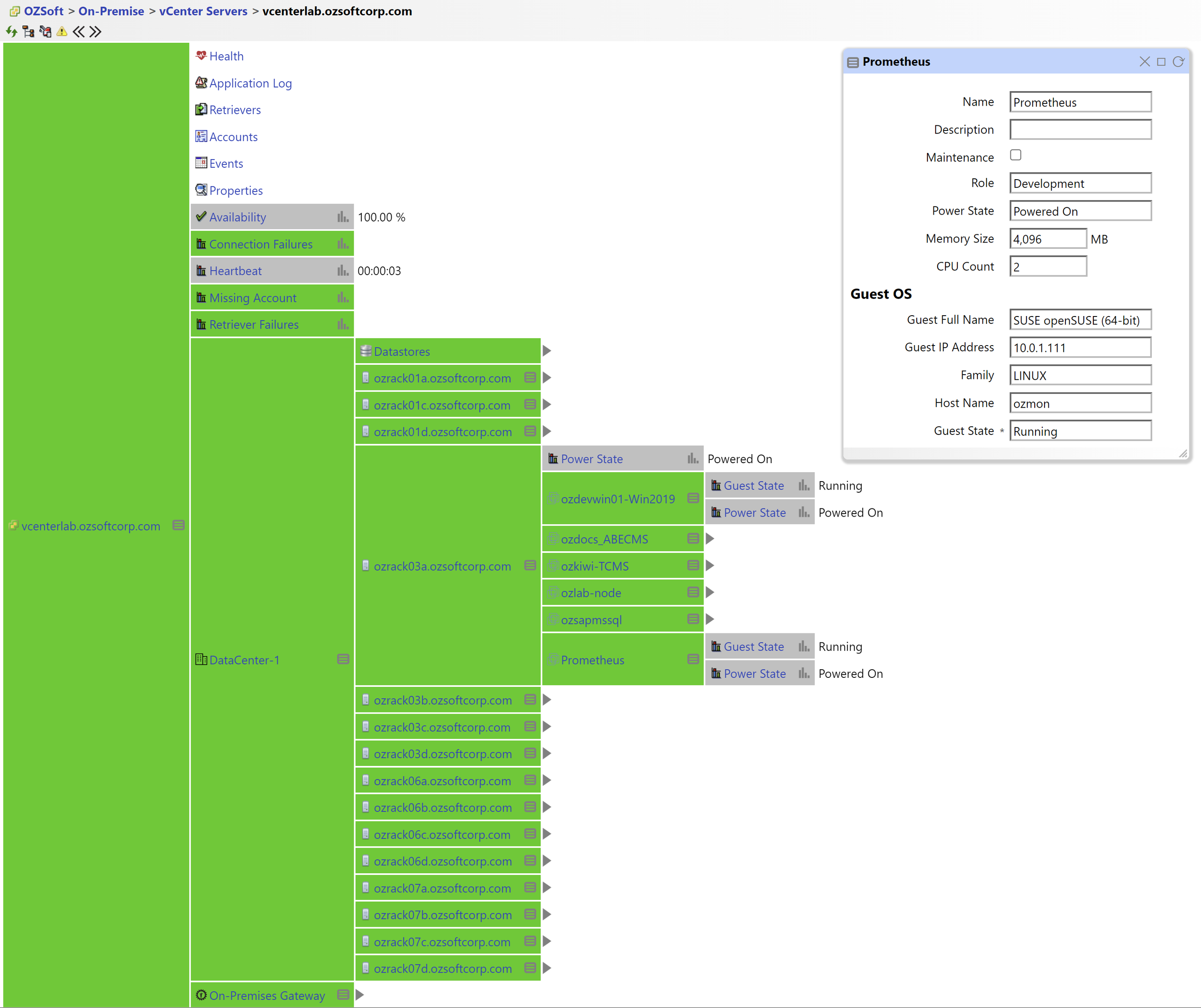 VMware Monitoring in IT-Conductor