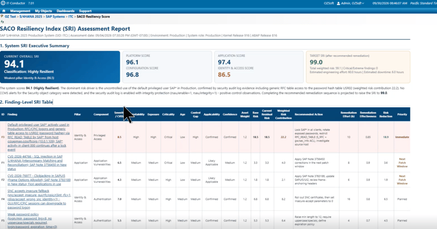 SACO Resiliency Index (SRI) Assessment Report 09/06/2026