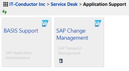 SAP Change Management in Service Catalog